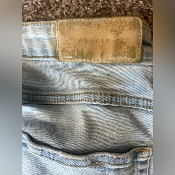 &denim men’s distressed button fly skinny jeans 33x30 - Picture 8 of 9